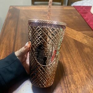 Starbucks Metallic Rose Gold Tumbler